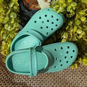 CROCS Classic Comfort Clogs in Teal